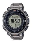 Casio Men Digital Tough Solar Watch with Titanium Strap PRG-340T-7CR