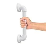 Blue Canyon Epsom ABS White Grab Bar – ABS Grab Bars for Bathtubs and Shower, Bathroom ABS Grab Bars for Seniors, Grab Rail for Adjustable Bed, Stainless Steel Grab Rails for Outdoor & Indoor 18”