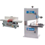 King Canada KC-6HJC 6" Benchtop Jointer with Helical Cutter Head + King Canada KC-902C 9" Wood Bandsaw with Laser