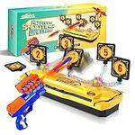 Korffe Rotating Shooting Games Toys for 6 7 8 9 10+ Year Old Boys Girls Kids, Foam Dart Toy Nerf Gun & Nerf Target Birthday Christmas Xmas Gifts for 6-12 Year Old Boys Girls Kids Outdoor & Indoor Toy