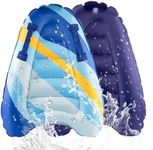 Inflatable Bodyboard Children, Shyllin Portable Inflatable Surfboard with Handles, Learning Aid Mat, Swimming Board for Beach Surfing, Pool, Swimming, Summer, Water Sports, 70 x 55 x 12 cm