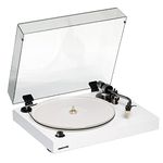 Fluance RT85N Reference High Fidelity Vinyl Turntable Record Player with Nagaoka MP-110 Cartridge, Acrylic Platter, Speed Control Motor High Mass MDF Wood Plinth Vibration Isolation Feet - Piano White