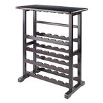 Winsome Wood Vinny Wine Rack, 24 Bottle with Glass Hanger