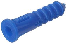 The Hillman Group 370329 Ribbed Plastic Anchor, 8-10-12 X 1-1/4-Inch, Blue, 100-Pack