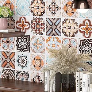 Livelynine PVC Tile Contact Paper for Floors Waterproof Removable Peel and Stick Patterned Contact Paper for Walls Kitchen Back Splash Bathroom Vinyl Flooring Roll Floor Wall paper Stickers 15.8x78.8"