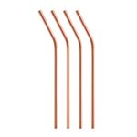 Bar Box Stainless Steel Drinking Straws (Set of 4) Rose Gold