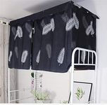 Students Dormitory Bed Canopy Single Sleeper Bunk Dustproof Bed Curtains Blackout Cloth Mosquito Nets Bed Tent Curtain for Junior Loft Bed College Students Dorm Sleep Privacy Bed Spread Curtains