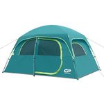 CAMPROS CP Upgraded 6 Person Camping Tents, Waterproof Windproof Family Tent with Larger Mesh Windows & Door, Double Layer, Easy Set Up, All-Season Dome Tent with Top Rainfly & Carry Bag