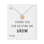 Philip Jones Thank You For Helping Me Grow Daisy Necklace