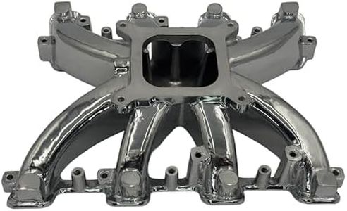 Polished Aluminum Single Plane Carburetor Swap Intake Manifold Compatible with GM LS Gen III/IV LS3 L92 Engines 6.2L V8 Rectangular Port Heads 2500-7000 RPM With Seals & Bolts L76 L76 L77 L94 L96 6.0L