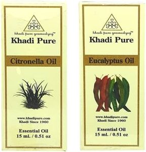 Khadi Pure Citronella & Eucalyptus Essential Oil, 15 ml (Pack of 2)