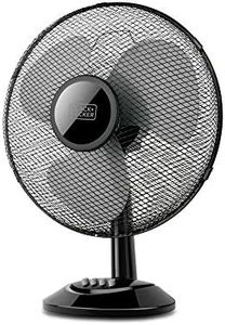 BLACK+DECKER BXEFD41E - Ventilateur de table 40W, 3 hélices, 3 vitesses, système d’oscillation/inclinaison adaptable, ventilateur portable