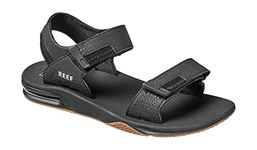 Reef Men's Fanning Baja Sport Sandal, Black Silver, 10 UK