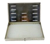 STEPWELL Medical Sterilization Tray for Micro Instruments with Silicon Mat, Size 8 X 4.75 X 1 Inches