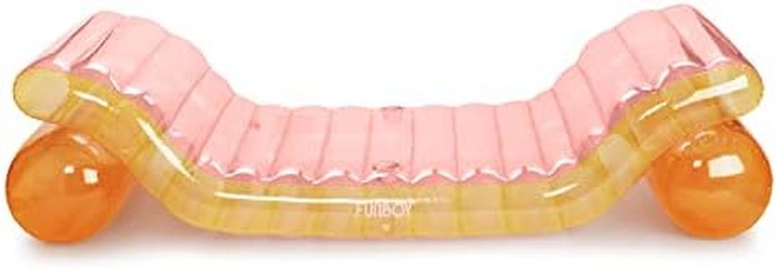 FUNBOY Luxury Rainbow Dual Chaise Lounger Pool Float, Perfect for a Summer Pool Party, Holds 2 Adults