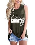 YourTops God's Country T-Shirt Graphic Shirt (US L, Z-Army Green)