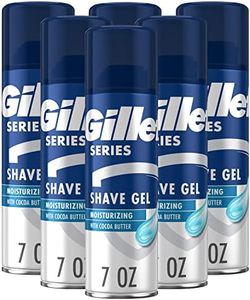 Gillette Series 3X Moisturizing Shave Gel, 6 Count, 7oz Each, Lubrication to Protect Against Irritation, Blue-White, 7 Ounce (Pack of 6)