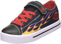 Heelys Boys Hly-b2w-8333 Wheeled Shoe, Black Yellow Red Flame, 2 UK