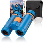 BRESSER JUNIOR 7 x 30 Binoculars for Children from 6 Years, Field Trailer with 7x Magnification and Dioptre Compensation, Includes Carry Bag for Nature and Bird Watching as well as Hiking, Travel and