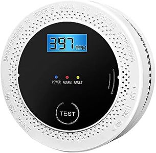Smoke and Carbon Monoxide Detector Powered by Battery with Digital Display, Dual Alarm Sensor of Smoke and CO,Easy to Install
