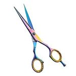 Hairdressing Scissors - Multicolor Hair Scissors Stainless Steel Barber Scissors and Razor Blade Hairdressers Scissors UK for Salons, Barbers, Women