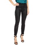 7 For All Mankind Skinny Cargo in Black Coated Black Coated 26