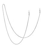 Jmkcoz Stainless Steel Eyeglass Holder Chain 80cm Eyeglass Necklace Chain, Silver, 2.62 Foot (Pack of 1)