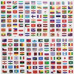 World Flags Stickers, 192 Countries Waterproof PVC Transparent Stickers.Planner Country Stickers for School Party Journal Sticker Decorations World Map .