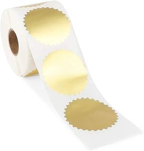 Round Gold Mailing Label Stickers Roll, Envelope Seal (2 in, 500 Pieces)