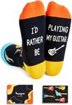 HAPPYPOP Guitar Gifts for Men Women - Funny Socks Guitar Lovers Gifts, Heavy Metal Gifts Music Gifts for Bass Guitar Players Teachers