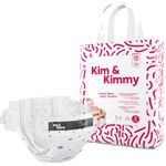 Kim & Kimmy Eco Nappies Size 2 (4-8 kg) 72 Disposable Nappies - 12 Hour Leak Protection, No Rashes, Hypoallergenic & Ultra-Soft - Space Travel