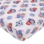 Disney Frozen Fitted Crib Sheet 100% Soft Microfiber, Baby Sheet, Fits Standard Size Crib Mattress 28in x 52in