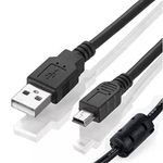 ATIVA Mini USB 2.0 Device Cable, 6', Black, 26861