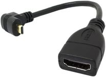 chenyang Micro HDMI Male to HDMI Female 4K60hz HDTV 90 Degree UP Angled Cable Adapter for Displays Monitor Camera 10cm