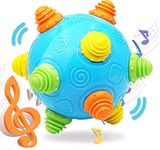 VANLINNY Baby Toys Music Shake Ball Toy-Dancing Bumpy & Crawl Ball Toy for Toddlers, Bouncing Sensory Learning Toys for Ages 1, 2 Year, Xmas Gifts for Kids