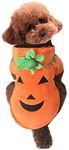 Mogokoyo Dog Cat Halloween Pumpkin Costume,Pet Cosplay Costumes,Puppy Warm Outfits Fleece Hoodie Animal Autumn Winter Clothes (XXL Size)