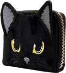 Loungefly Disney Hocus Pocus Binx Head Plush Wallet, black, One Size, Ziparound Bifold Wallet