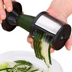 Best Utensils Vegetable Spiralizer Spiral Slicer Zucchini Noodle Spaghetti Pasta Maker zoodler spiralizer Slicer With Cleaning Brush, Handheld Black