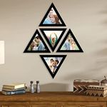 Art Street Triangular photo/picture frame (8X8 photo size) - Triangle photo frame for home decor and DIY projects (Black) (Black)