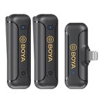 BOYA BY-WM3T2-D2 Wireless Lavalier Microphones Omnidirectional Microphone For Iphone Clip-On Mic (Black)