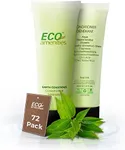 ECO amenities Travel Size Conditioner - 72 Pack, 1 oz Small Tubes, Green Tea Scent, Bulk Toiletries, Individually Packaged Hair Care Samples, Mini Conditioner Bottles for Guests of Airbnbs and Hotels