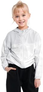 JiAmy Girl's Athletic Hoodie Zip Up Sun Protection Jacket Cooling Camo Shirt for Active Running Outdoor