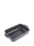 PEUGEOT - Rectangular ceramic casserole dish - 22 cm x 11.3 cm x 5.1 cm - capacity: 0.85 l - 10 year guarantee - slate grey