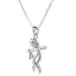 Pure 925 Sterling Silver Krishna's Flute Pendant with Chain, for Men and Women