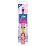 Oral-B Kid's Battery Automatic Toothbrush Featuring Disney's Little Mermaid, Soft Bristles, For Kids 3+, 1 Piece,Pink