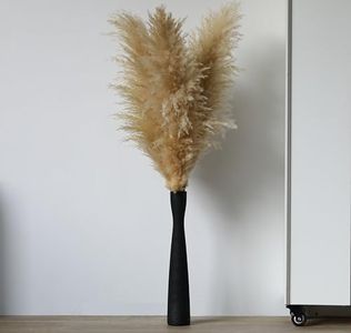 AETVRNI 16.5" Tall Black Ceramic Vase,Floor Vases for Pampas Grass,Minimalist Style Flower Vase for Modern Decor,Tall Skinny Vase for Entryway,Bookshelf,Fireplace,Shelf Decorative,Black 40cm