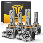 Fahren Termitor 2024 Upgraded 9005/HB3 9006/HB4 Combo LED Headlight Kit, 60000LM 800% Ultra Brightness, 6500K Cool White, 60000Hrs Lifespan, High and Low Beam Replacement Conversion Kit, Pack of 4