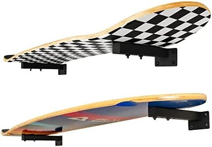 MIUONO Skateboard Wall Mount, Longboard Skateboard Deck Rack Mount on Wall, Skateboards Floating Shelves Brackets, 4 Pack