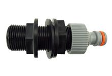 1"BSP mdpe waterpipe,hozelock compatable,water butt connector,water storage tank outlet connector with single hozelock type connector £6.99