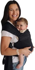 Lalabu Simple Baby Wrap | Forget The Complex Baby Sling Wrap, Grab a Simple No-Tie, Comfortable & Easy-to-Use Lalabu Baby Wearing Wrap | Infant Baby Carrier Wrap for 3 Months - 2 Years (Pure Black)